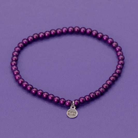 Dark Purple Bracelet Small Bead (4mm)