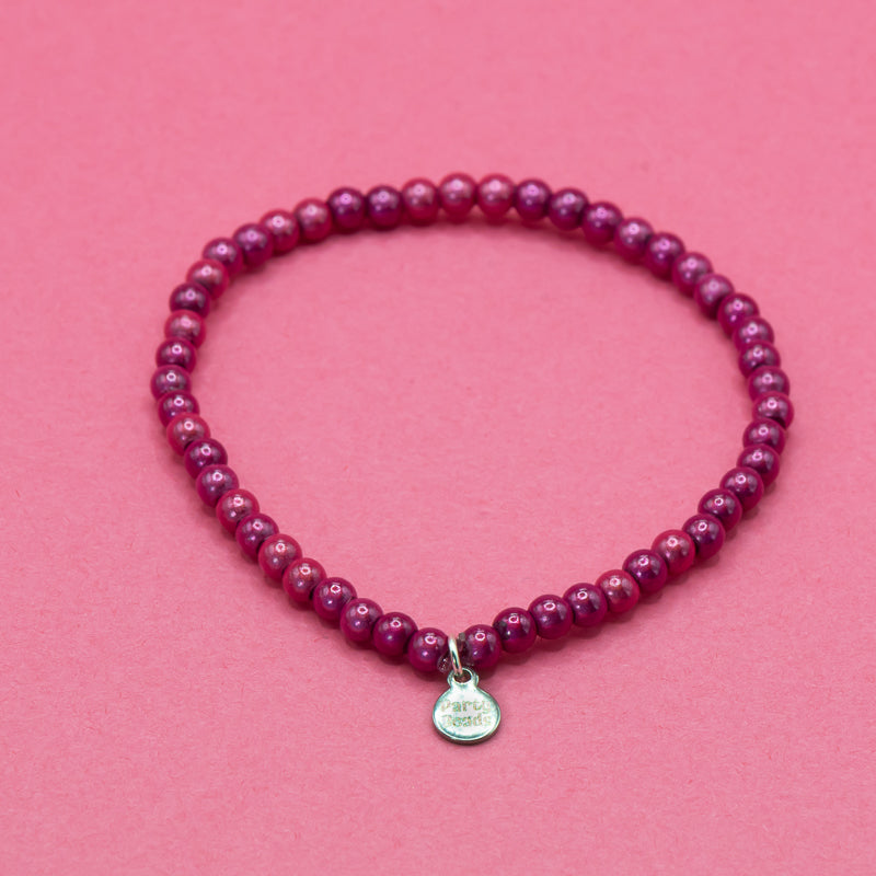 Fuchsia Bracelet Small Bead (4mm)