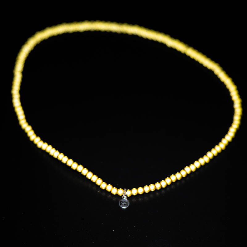 Dark Gold Necklace Small Bead (4mm)