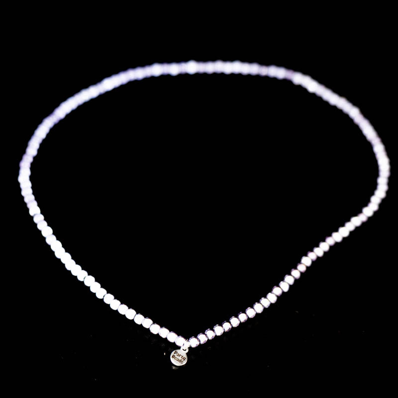 Dark Grey Necklace Small Bead (4mm)