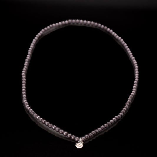 Dark Grey Necklace Small Bead (4mm)