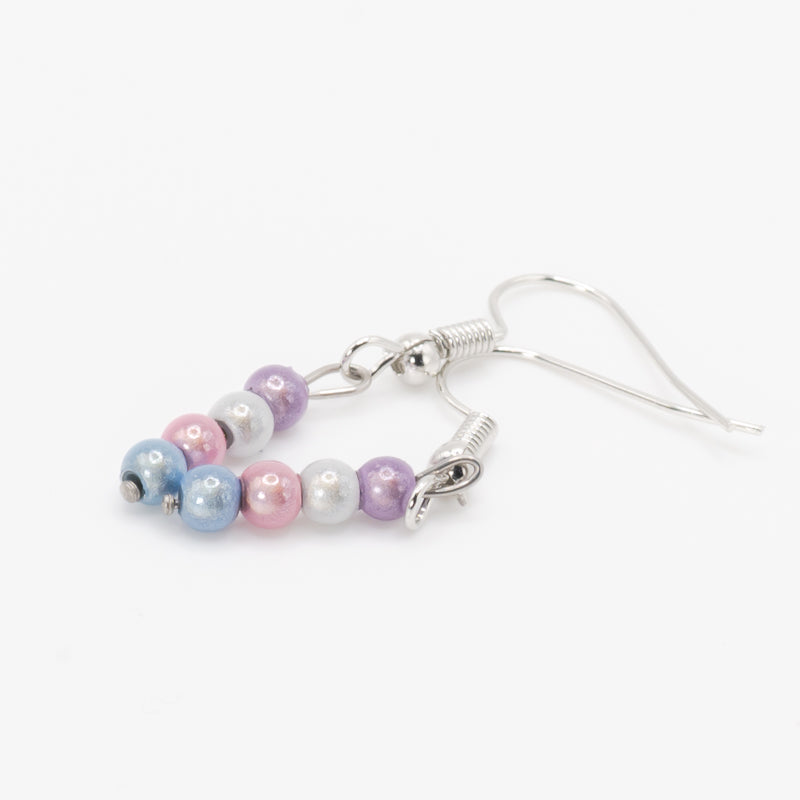 Pastel Rainbow Earring Small Bead (4mm)