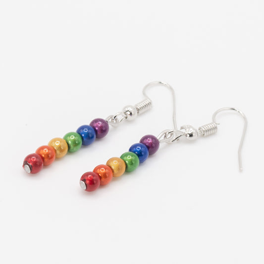 Rainbow Earring Small Bead (4mm)