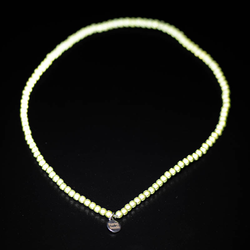 Lime Green Necklace Small Bead (4mm)