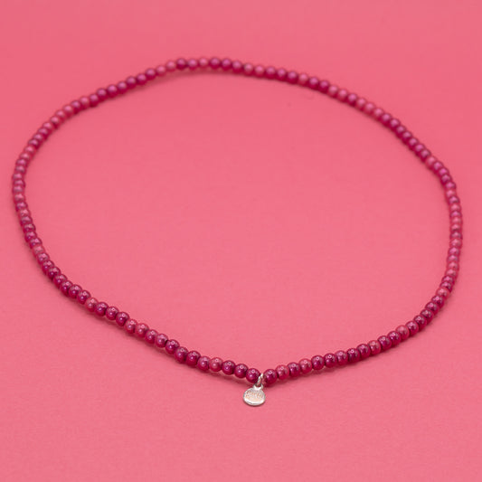 Fuchsia Necklace Small Bead (4mm)