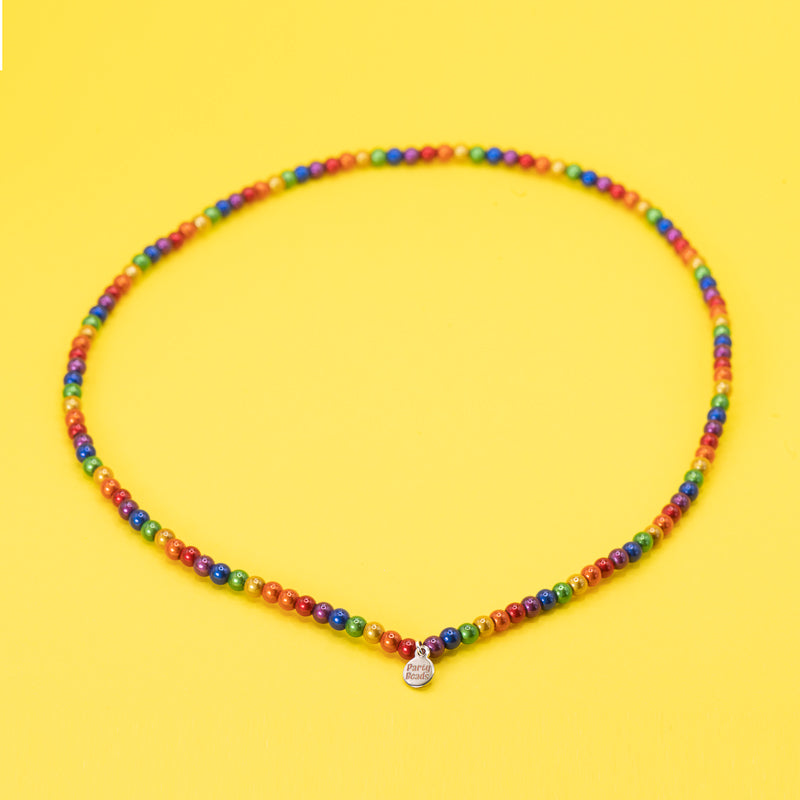 Rainbow Necklace Small Bead (4mm)