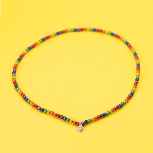 Rainbow Necklace Small Bead (4mm)