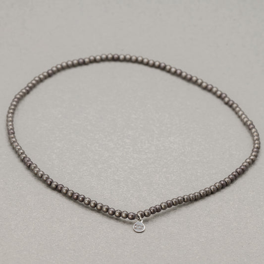 Shadow Grey Necklace Small Bead (4mm)