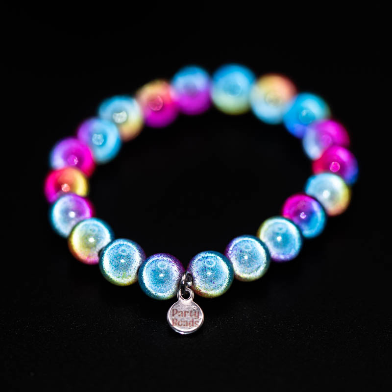 Vivid Rainbow Bracelet Large Bead (8mm)