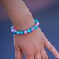 Turquoise & Pink Bracelet Large Bead (8mm)