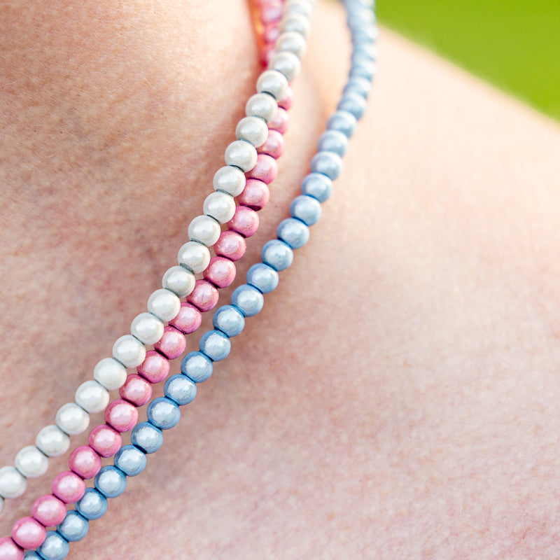 Buy Pink & Blue Necklaces & Pendants for Women by ZAVERI PEARLS Online |  Ajio.com