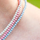 Baby Blue Necklace Small Bead (4mm)